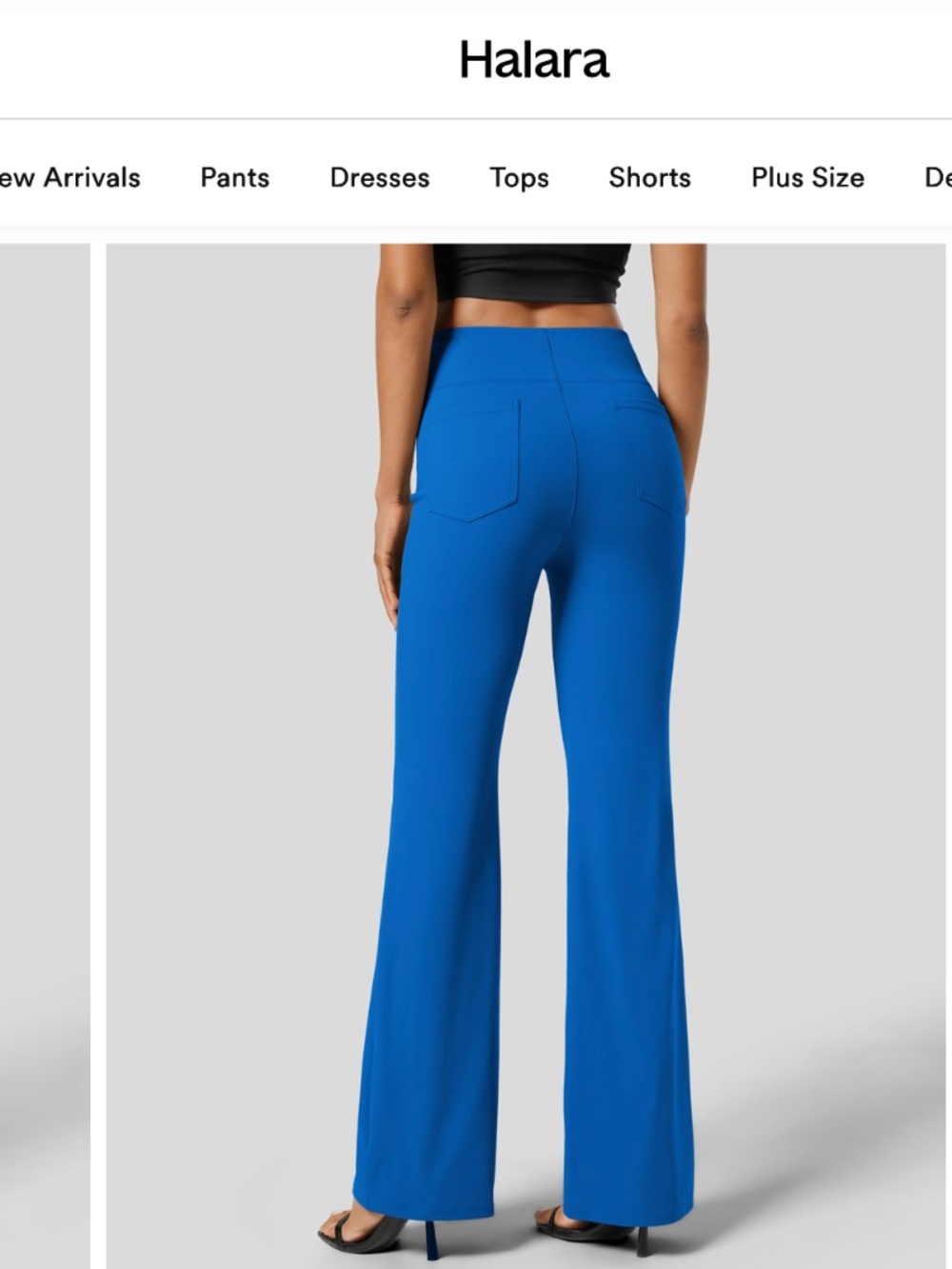 Halara Flex™ High Waisted Back Side Pocket Slight Flare Pants-MED